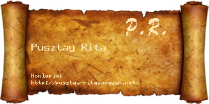 Pusztay Rita névjegykártya